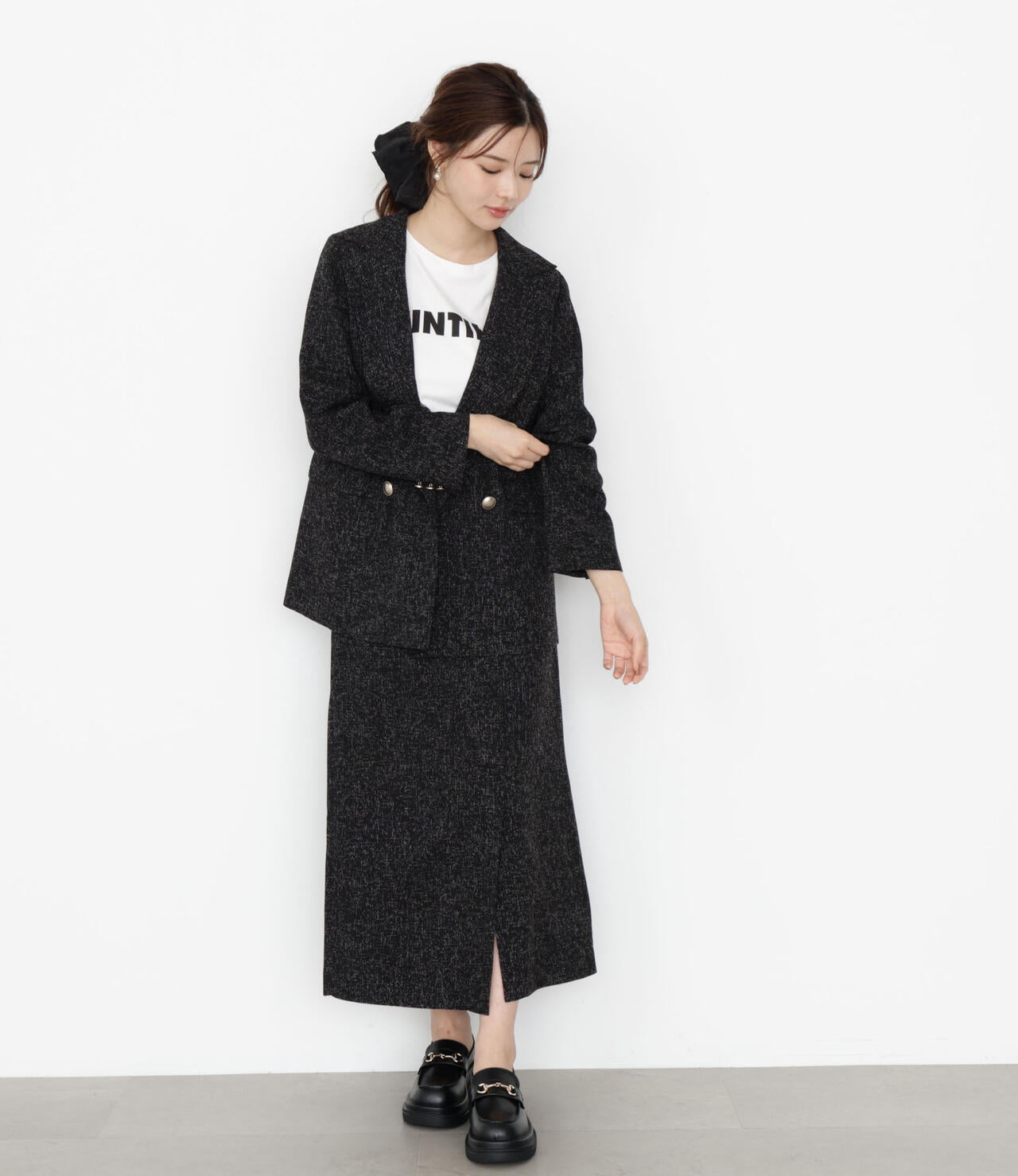 【松川星さん着用】ゴールド釦ダブルブレストジャケット