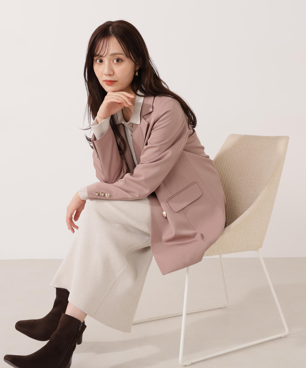 松川星さん着用】ゴールド釦ダブルブレストジャケット | PROPORTION