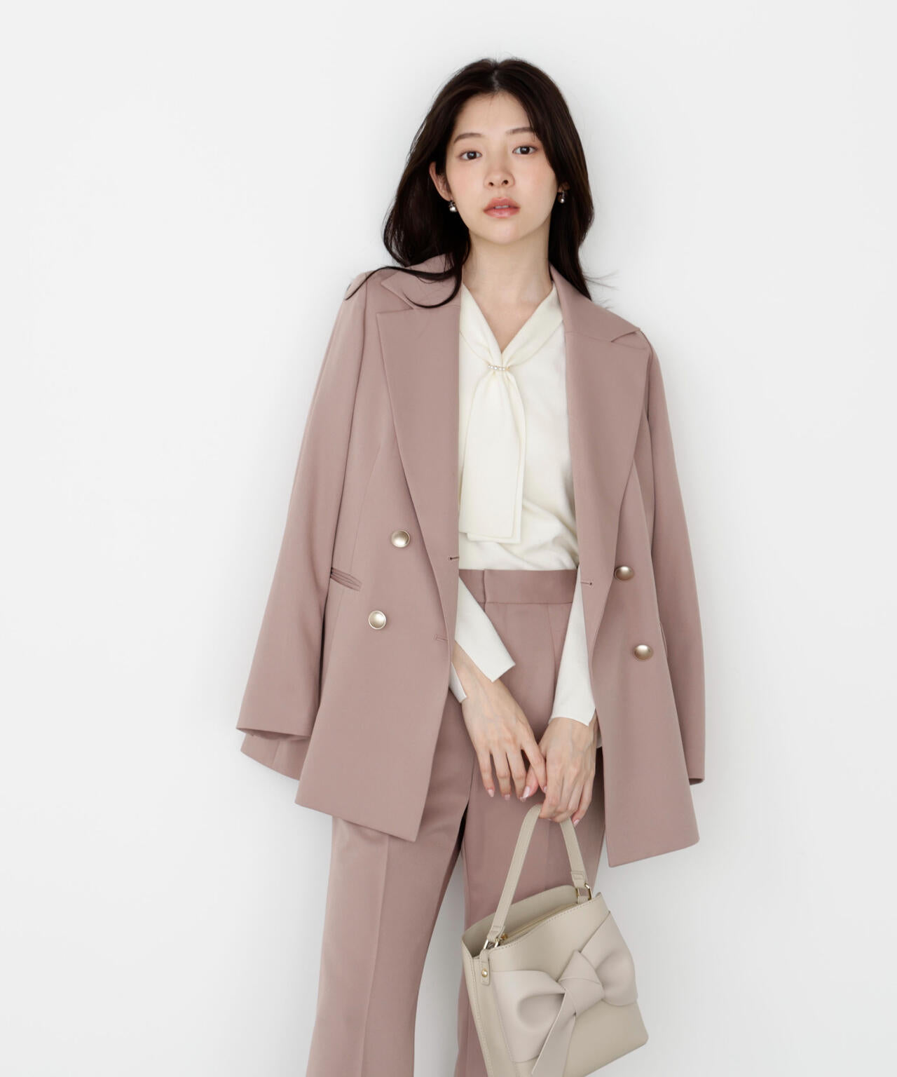 【松川星さん着用】ゴールド釦ダブルブレストジャケット