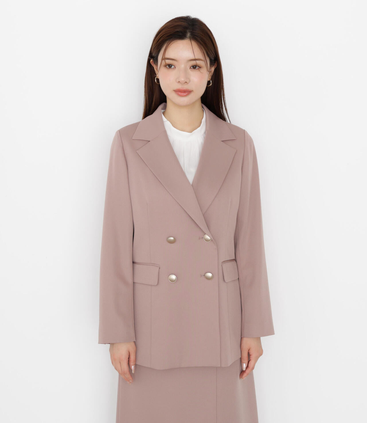 【松川星さん着用】ゴールド釦ダブルブレストジャケット