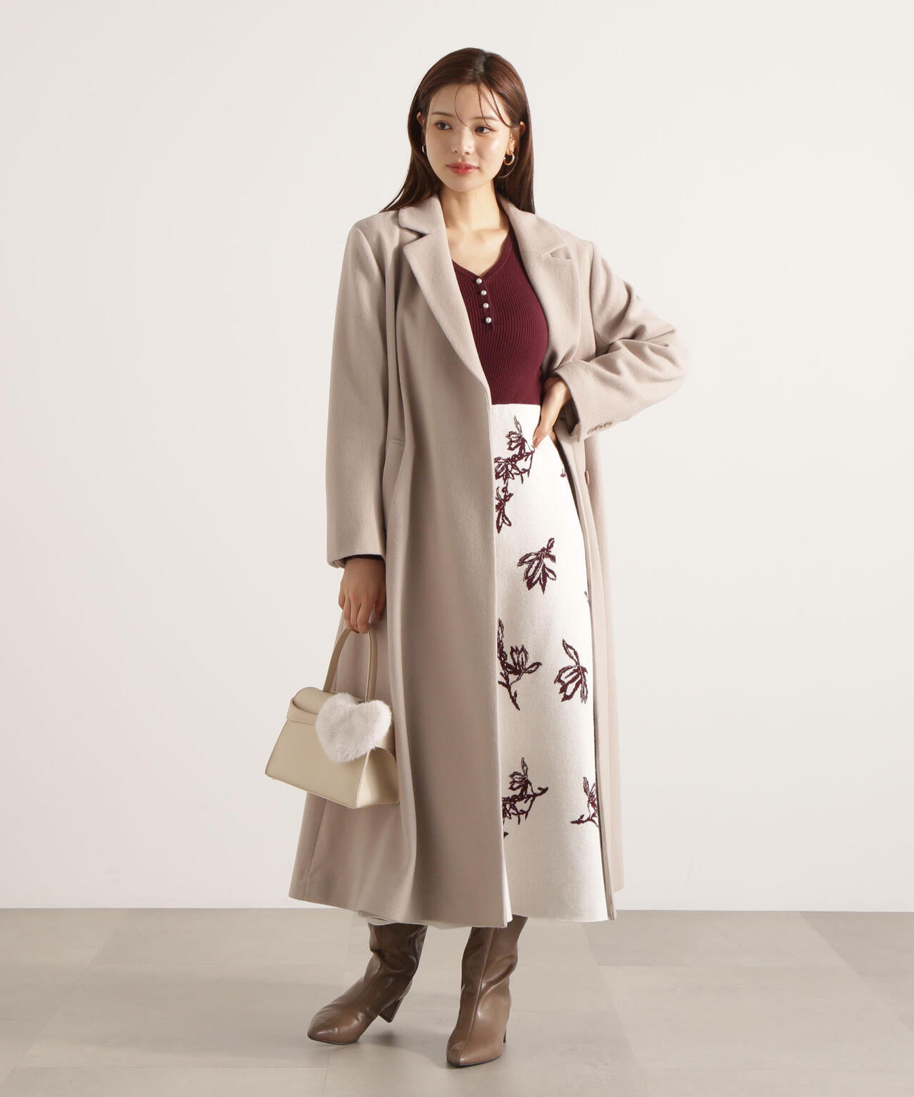 青島心さん着用】ベルテッドレディーコート | PROPORTION BODY