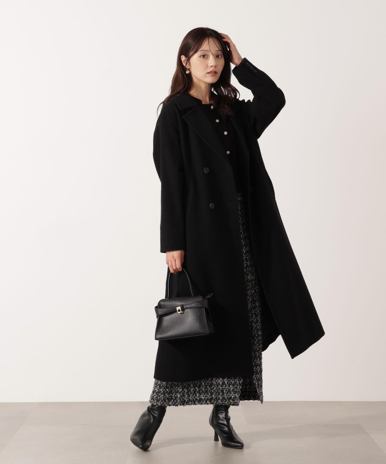 【加藤栞さん着用】ダブル釦チェスターコート