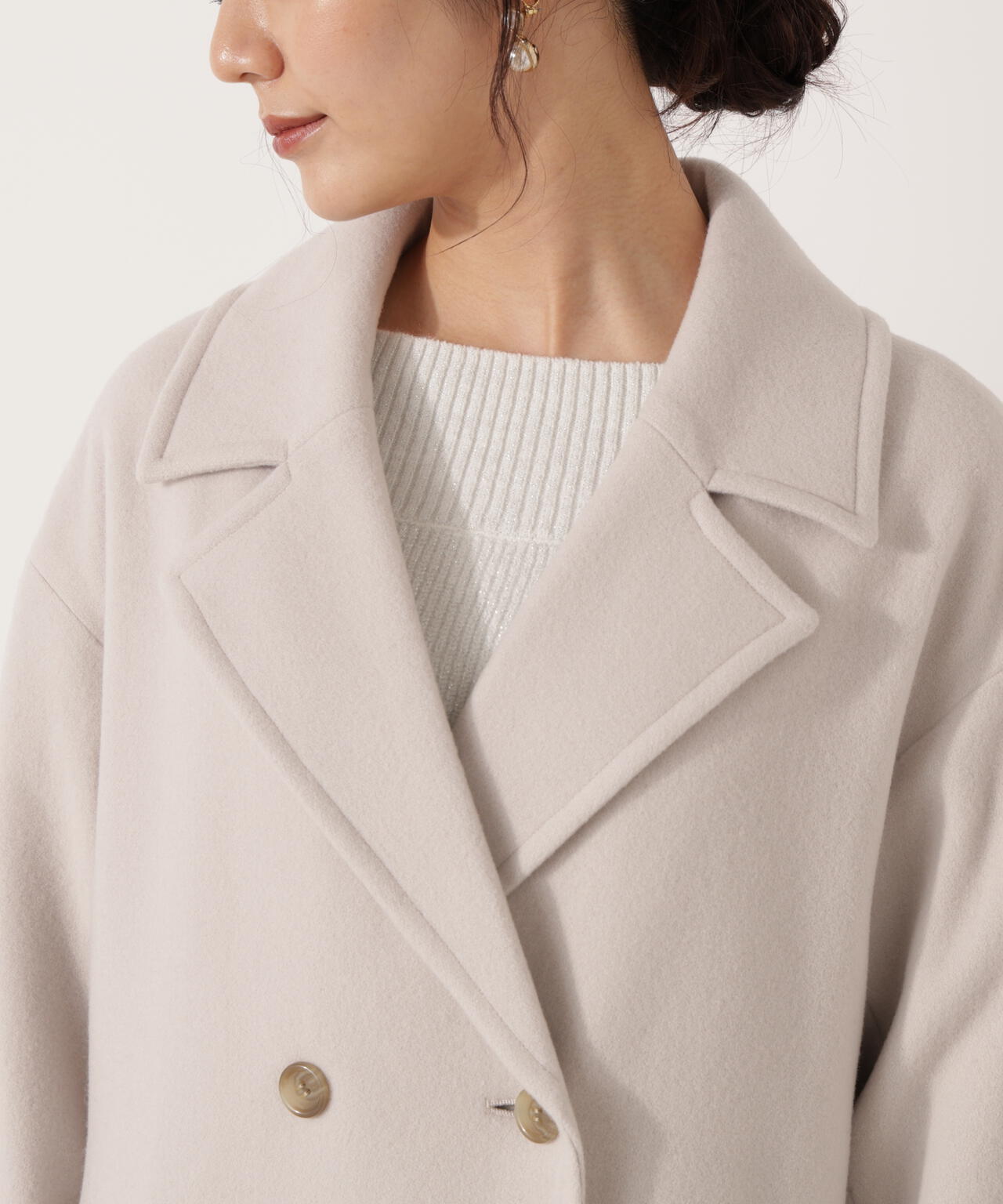 【加藤栞さん着用】ダブル釦チェスターコート