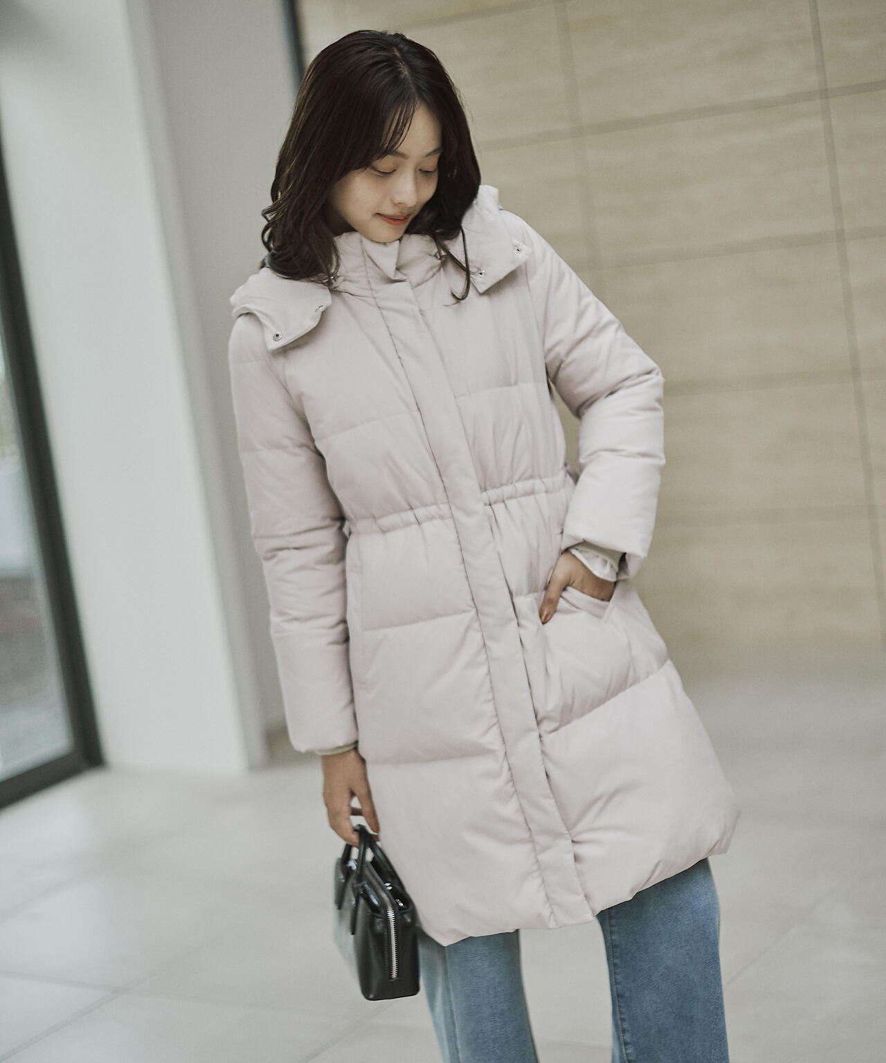 【加藤栞さん着用】フード取り外しダウン