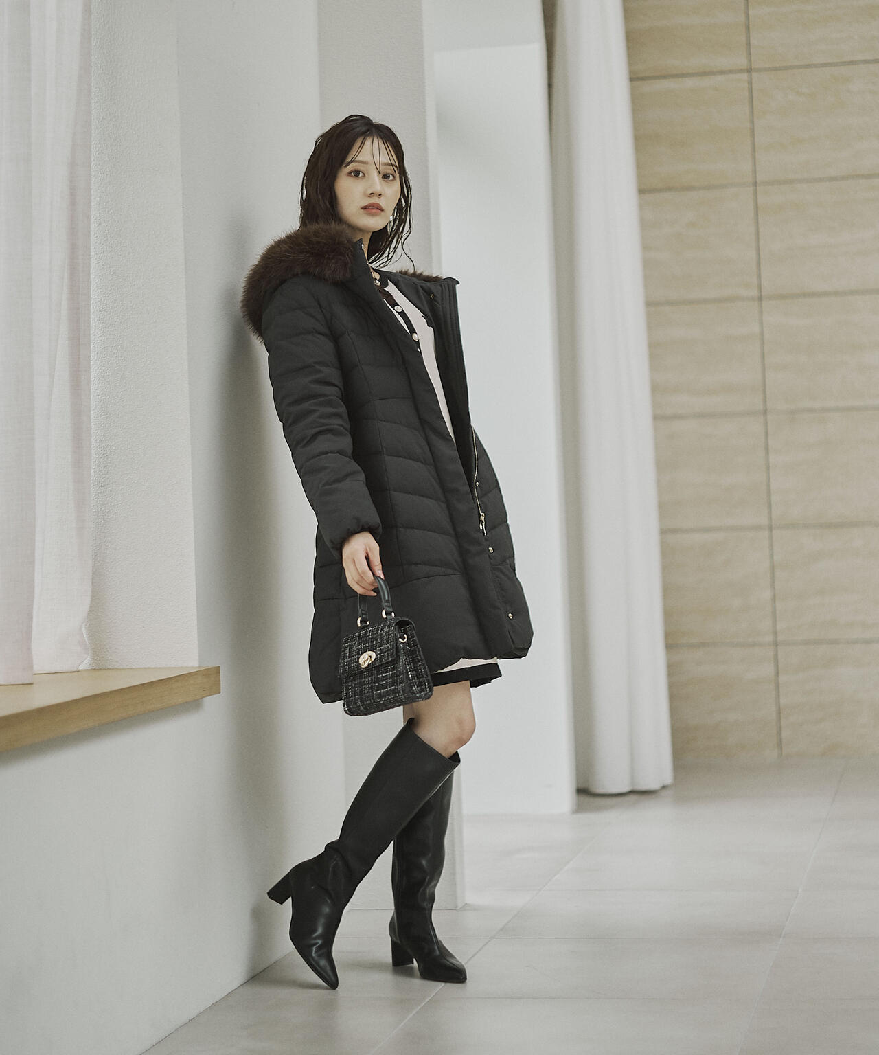 プロポーション　ボディ　ドレッシング　ダウンコート 楽天市場】ファー付きロングダウンコート PROPORTION BODY