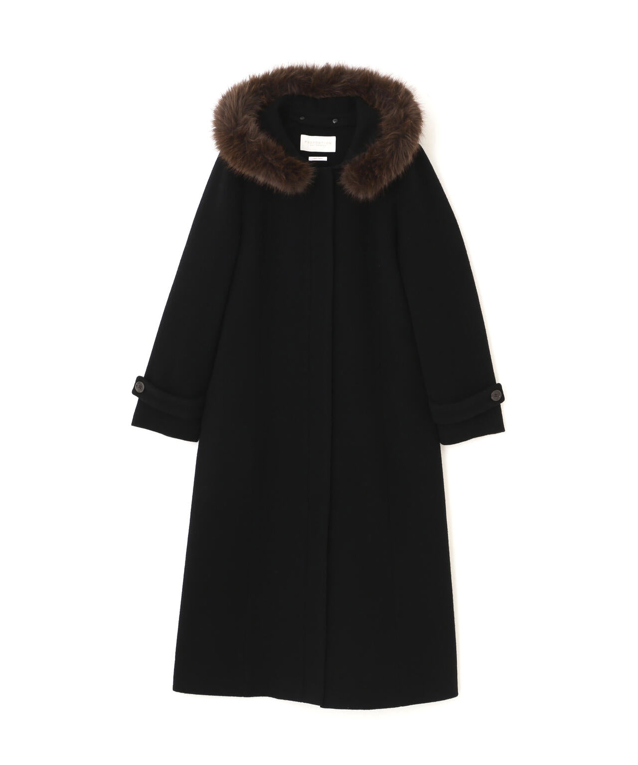 【加藤栞さん着用】モッサフードフェイクファーロングコート