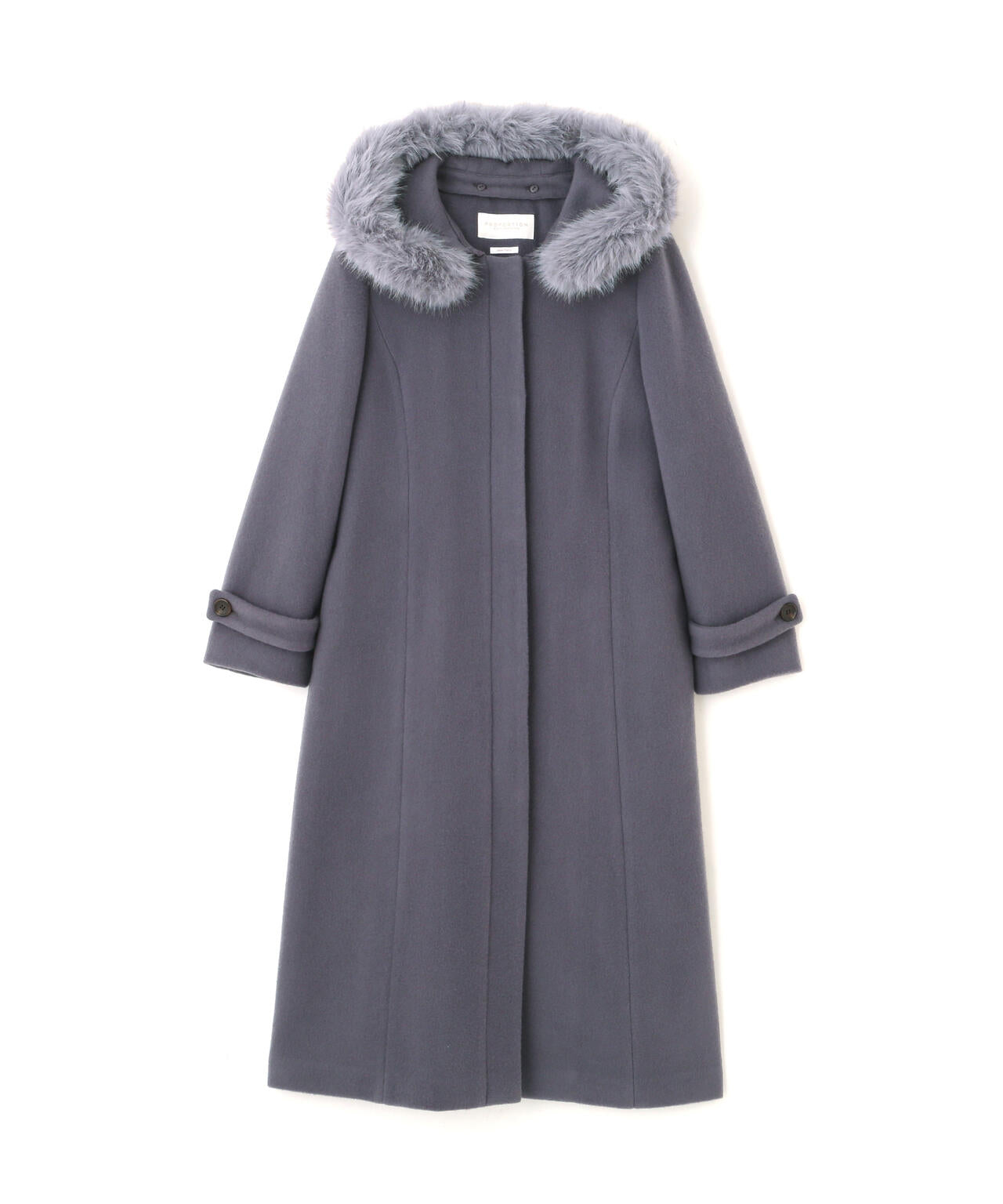 【加藤栞さん着用】モッサフードフェイクファーロングコート