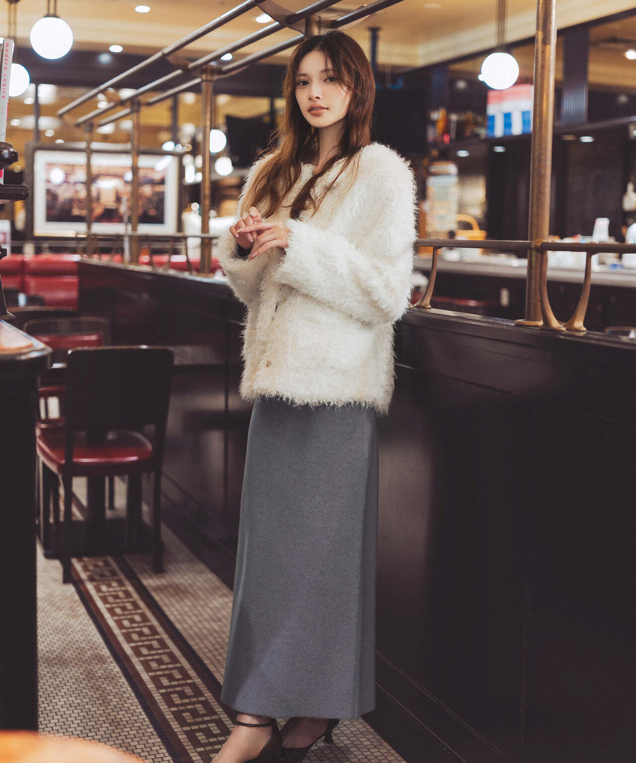 【加藤栞さん着用】ラムファー風ブルゾン