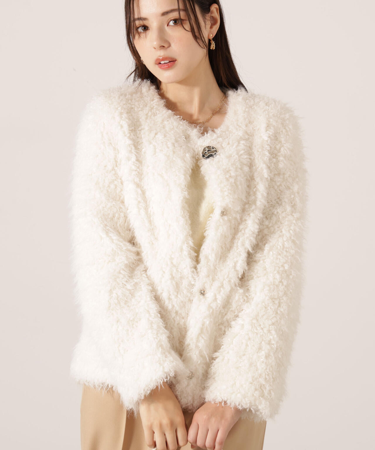 【加藤栞さん着用】ラムファー風ブルゾン