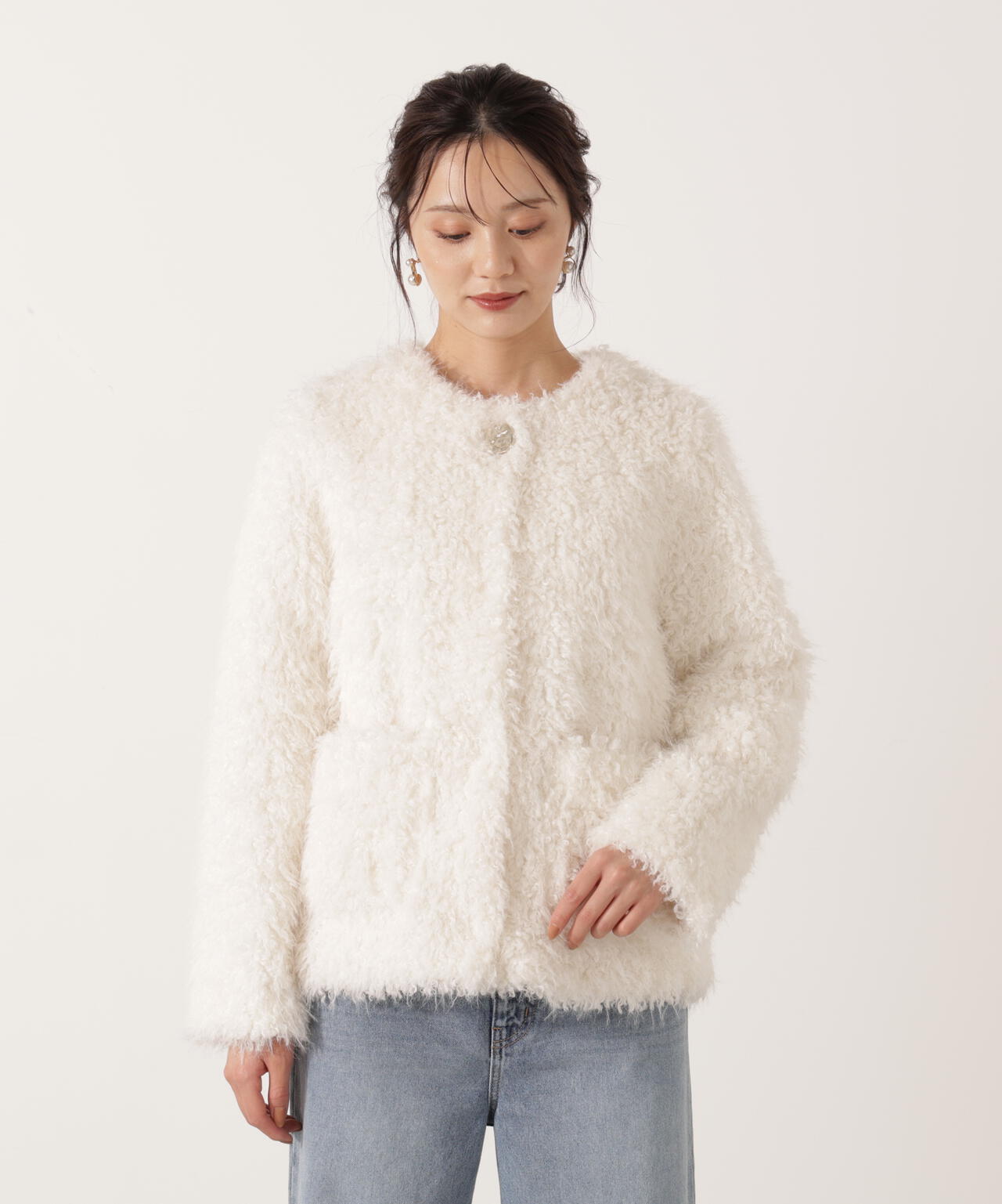 【加藤栞さん着用】ラムファー風ブルゾン