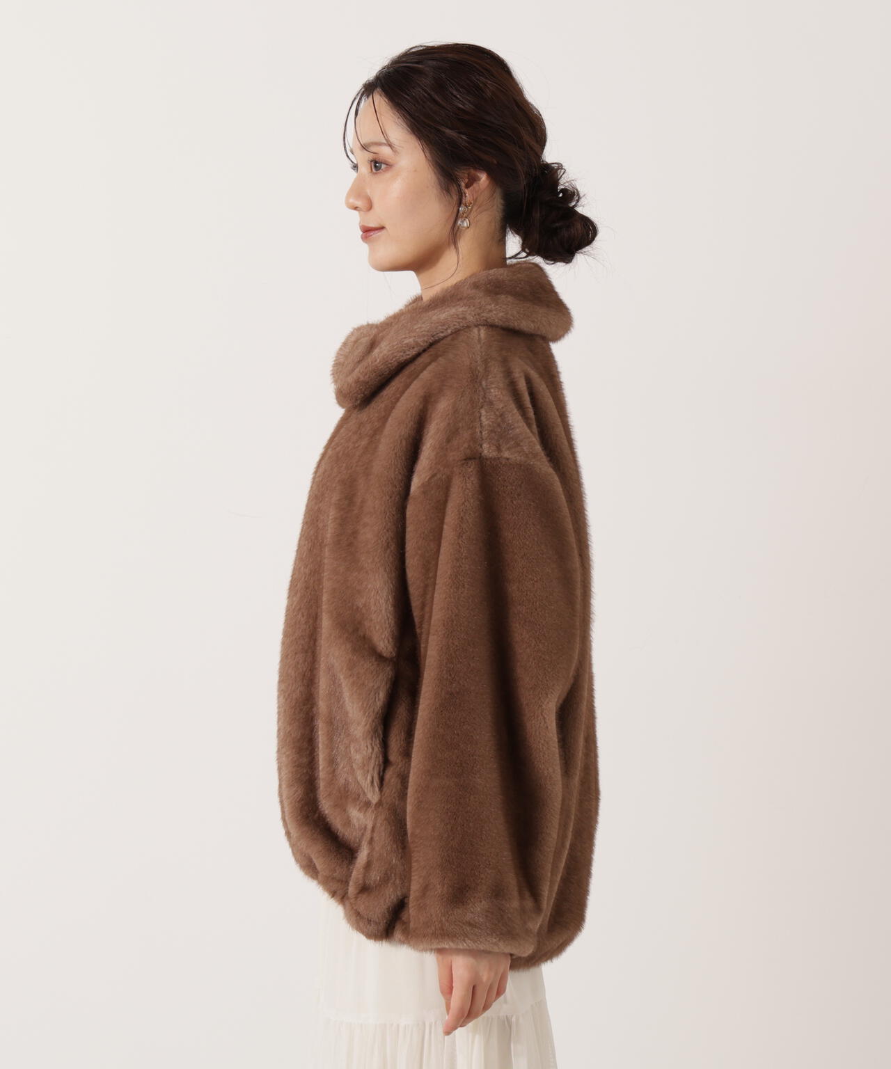 【青島心さん着用】フェイクファーブルゾン