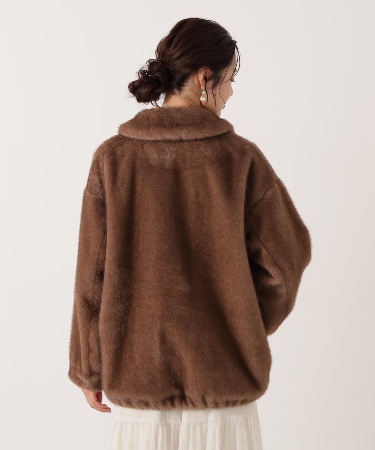 【青島心さん着用】フェイクファーブルゾン