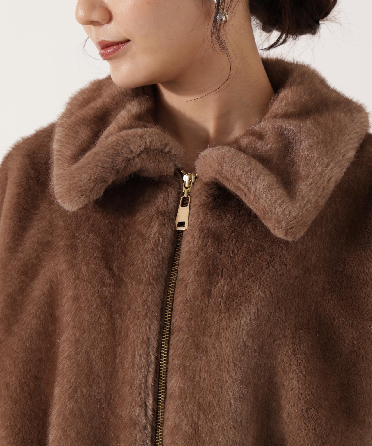 【青島心さん着用】フェイクファーブルゾン