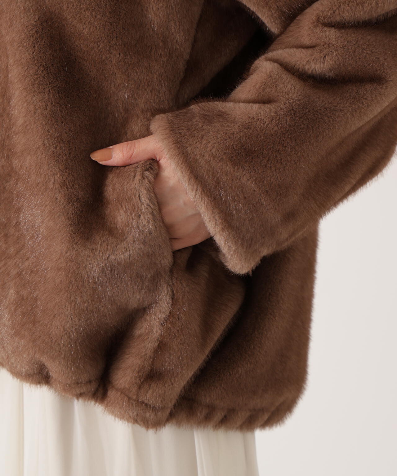 【青島心さん着用】フェイクファーブルゾン