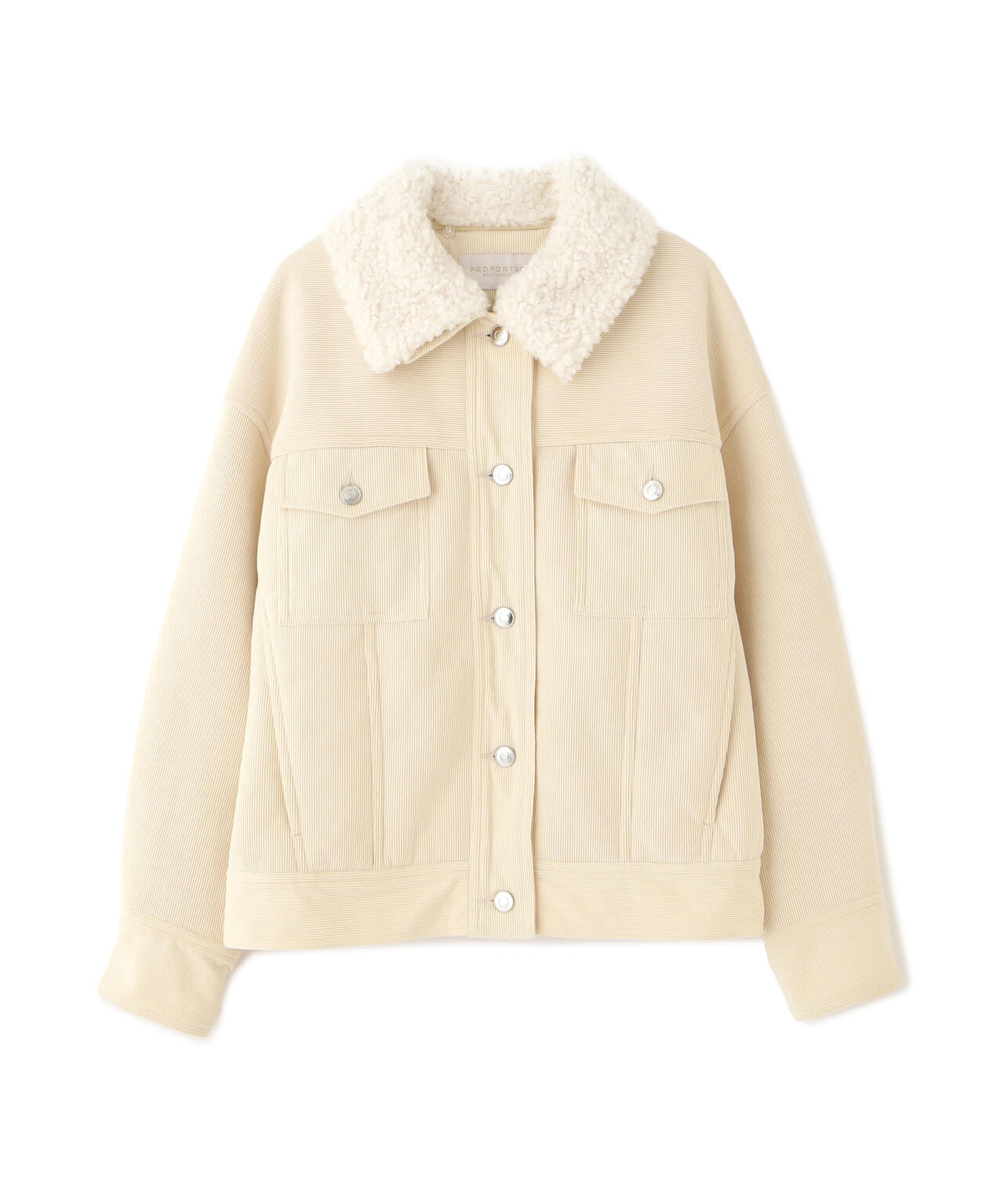 ✨美品✨エムエイチエル　コーデュロイジャケット　ブルゾン　比翼ボタン　ベージュ コーデュロイブルゾン | PROPORTION BODY DRESSING（プロポーション