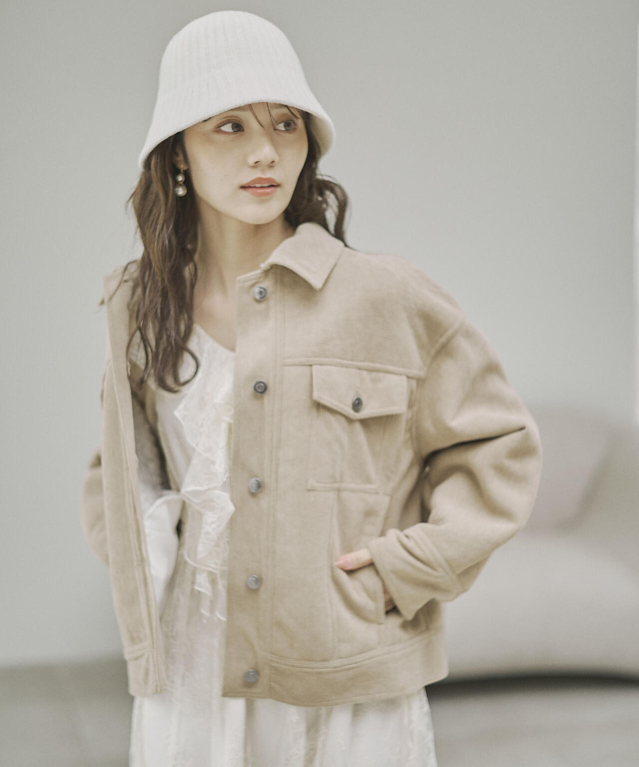 コーデュロイブルゾン