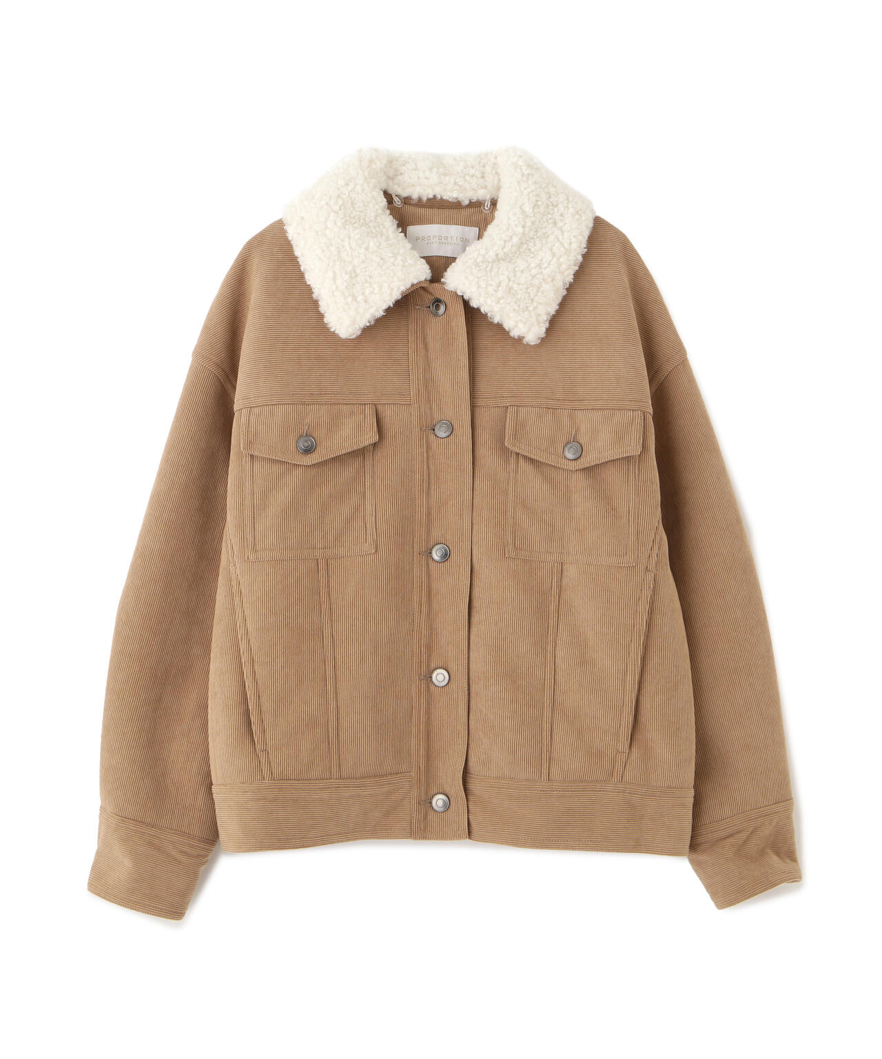 ✨美品✨エムエイチエル　コーデュロイジャケット　ブルゾン　比翼ボタン　ベージュ コーデュロイブルゾン | PROPORTION BODY DRESSING（プロポーション