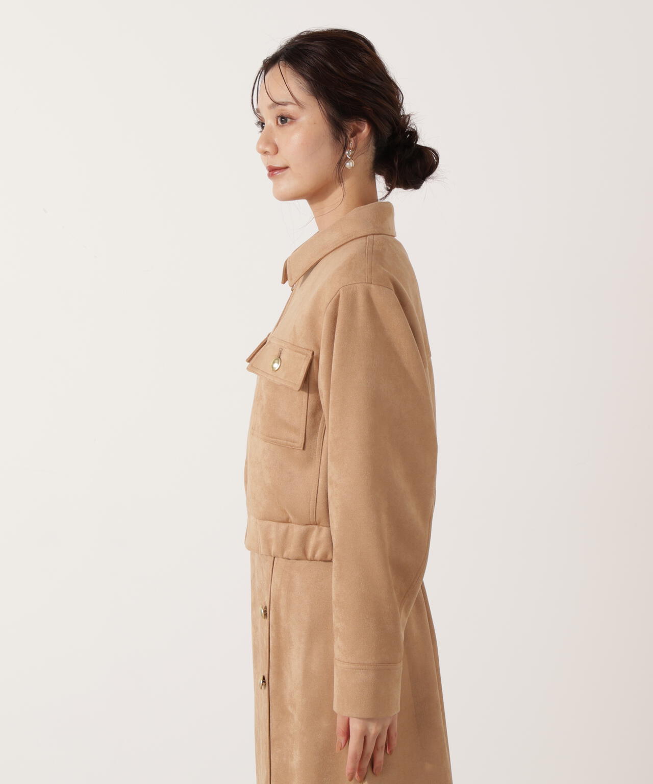 フェイクスエード調ブルゾン