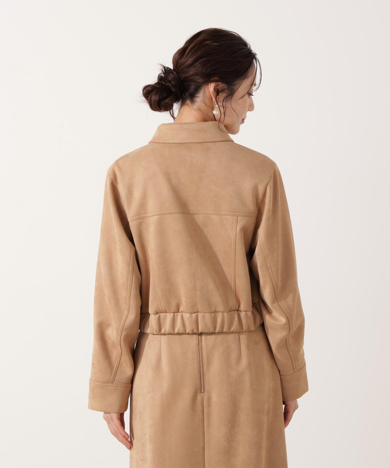 フェイクスエード調ブルゾン