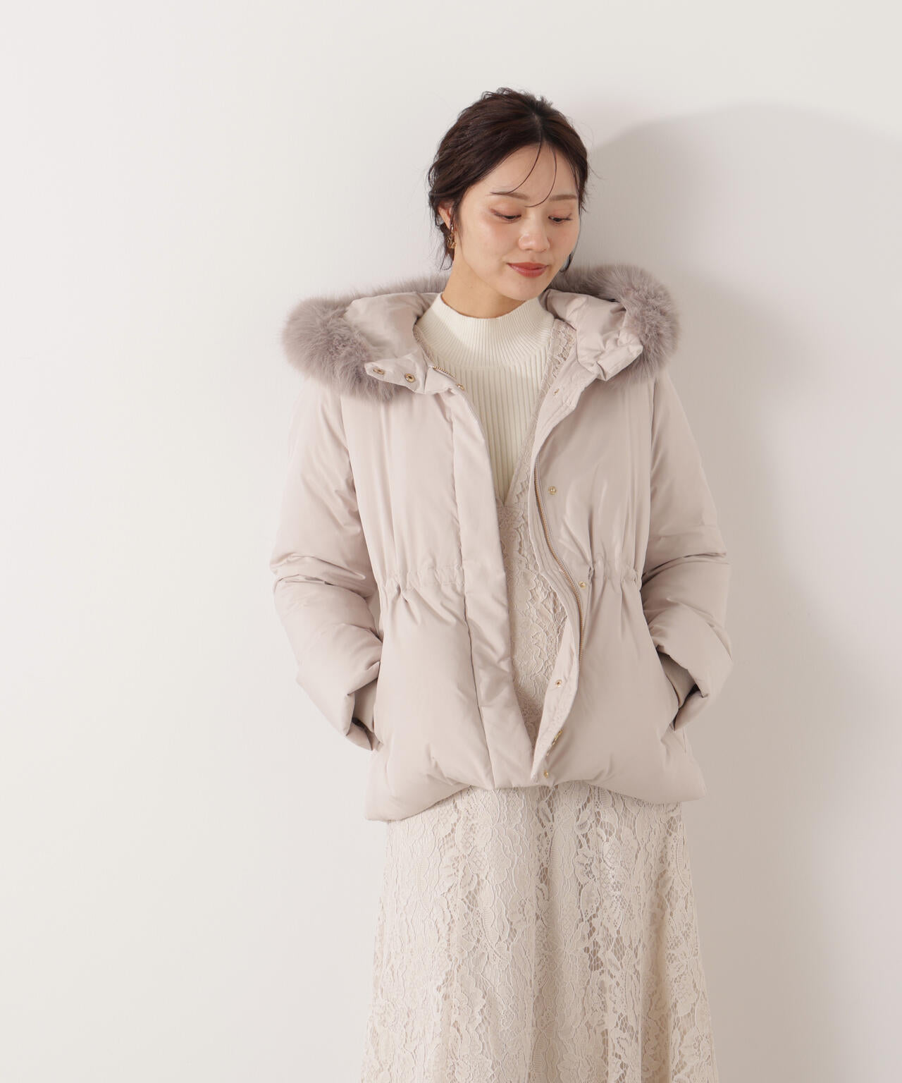 プロポーションボディドレッシング ウエストマークショートダウン ウエストマークショートダウン | PROPORTION BODY DRESSING