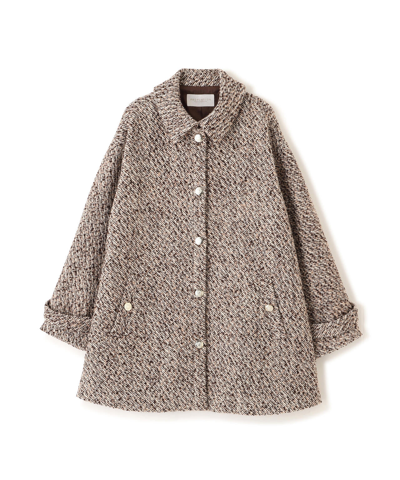 金ボタン付きツイードミドルジャケット | PROPORTION BODY