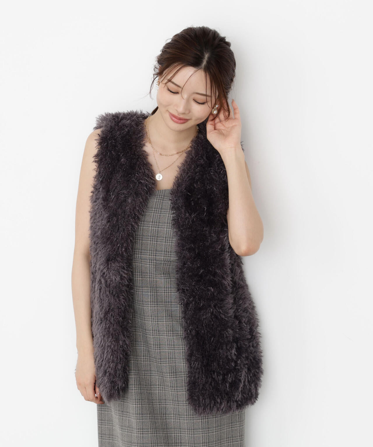 【松川星さん着用】フェイクファージレ