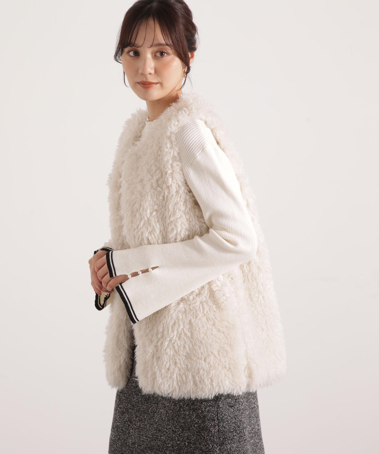 【松川星さん着用】フェイクファージレ