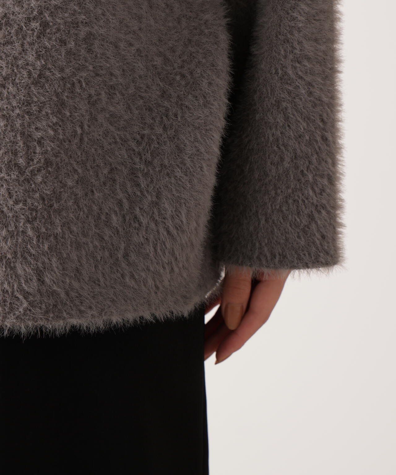 【青島心さん着用】フェザージャコット【アイボリー：WEB限定】