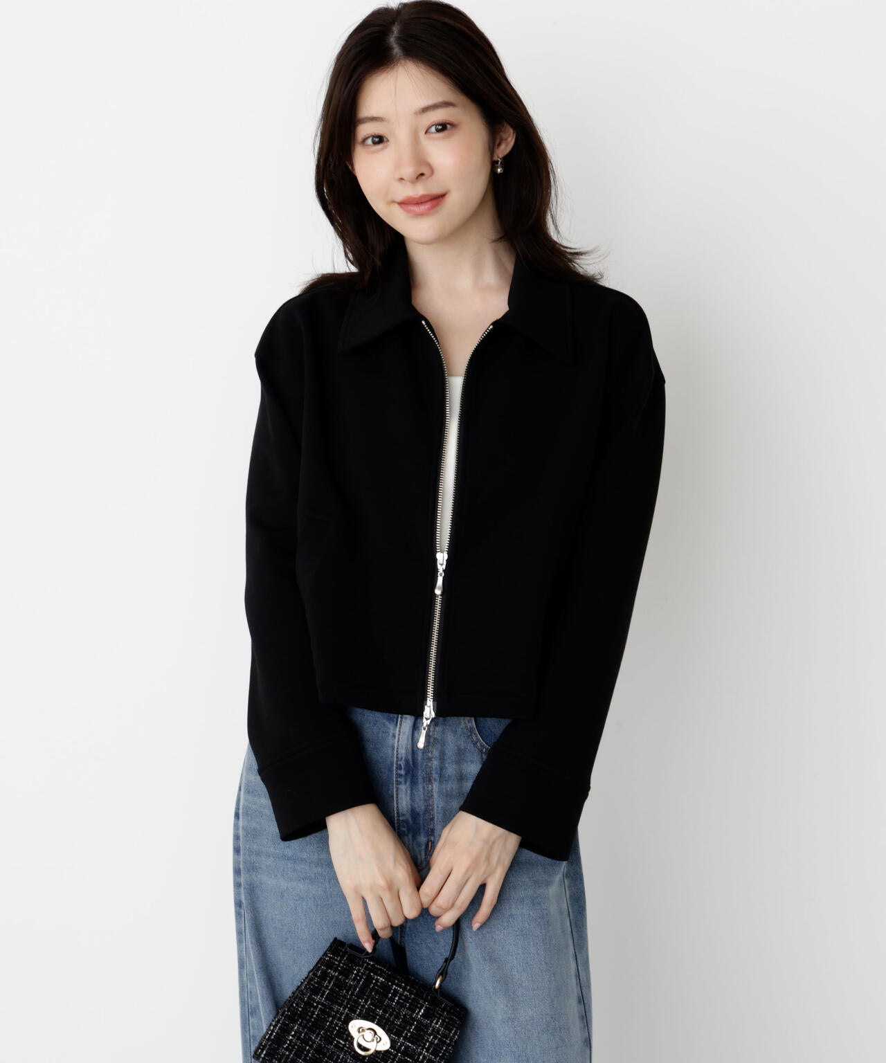 襟付きジップカットジャケット