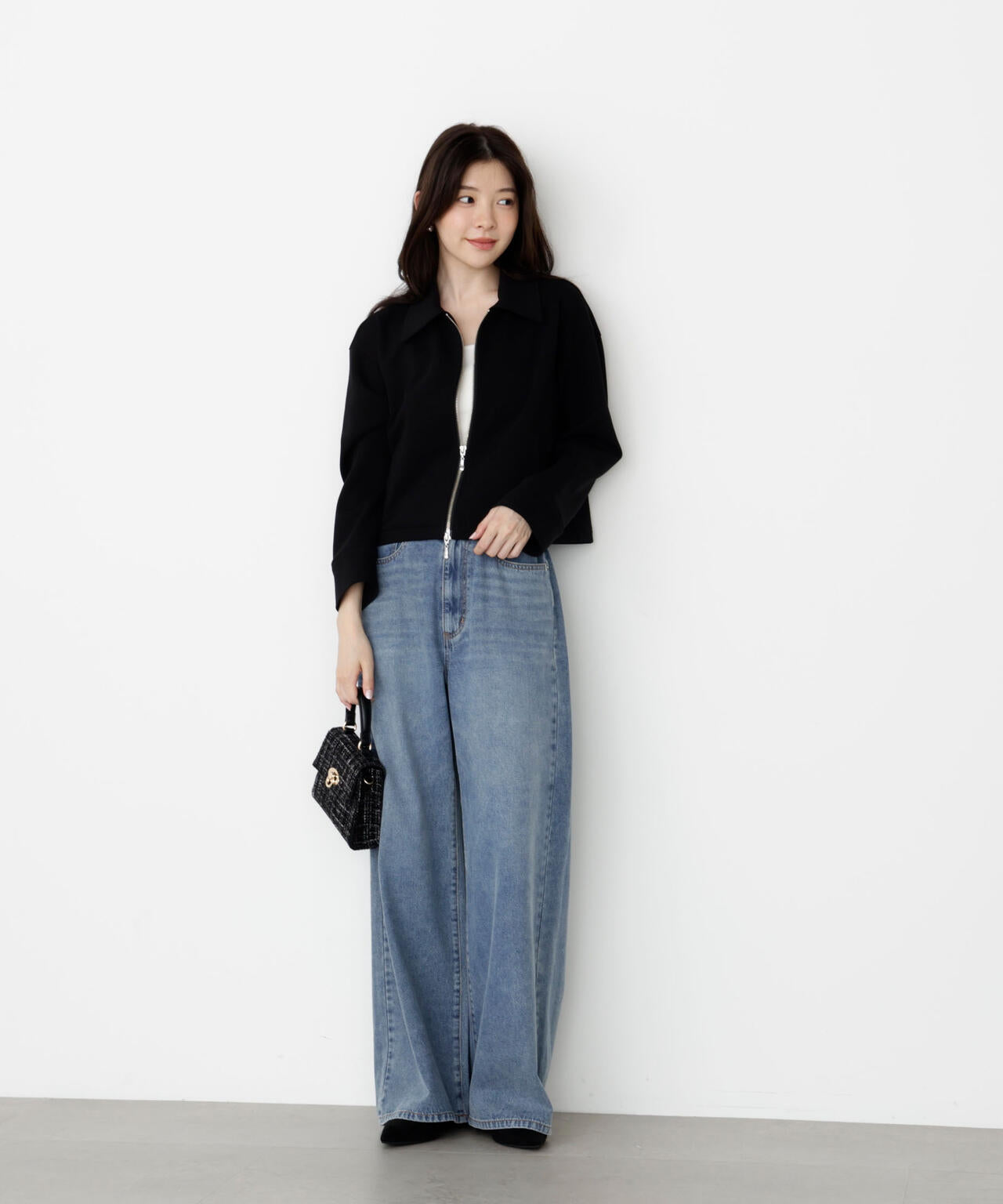 襟付きジップカットジャケット