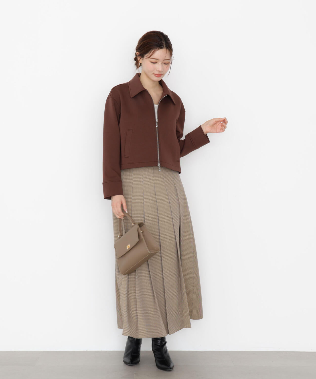 襟付きジップカットジャケット