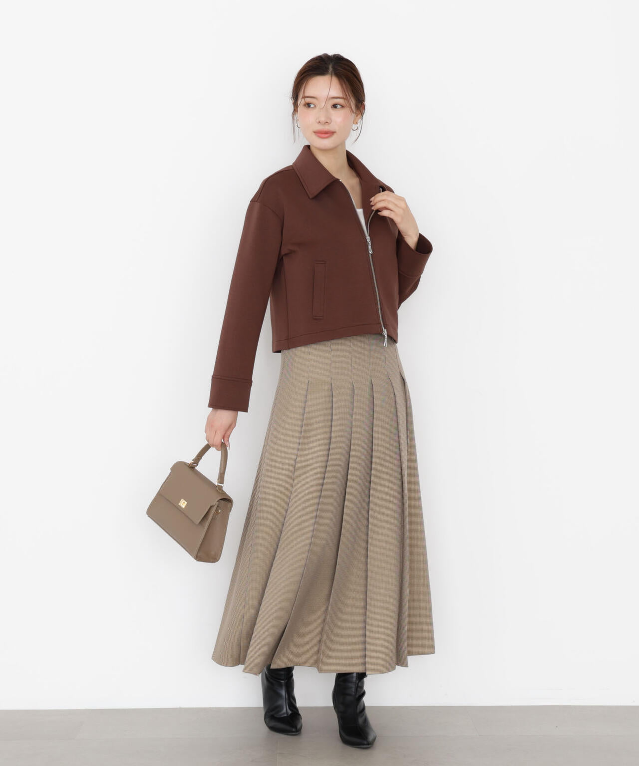 襟付きジップカットジャケット