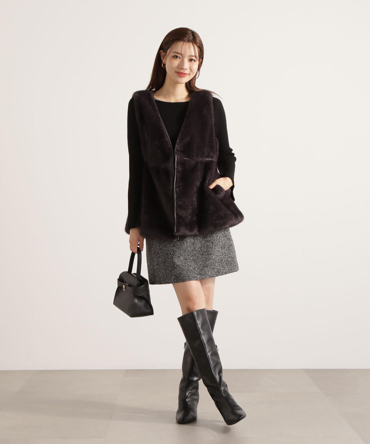 フェイクファーペプラムジレ | PROPORTION BODY DRESSING