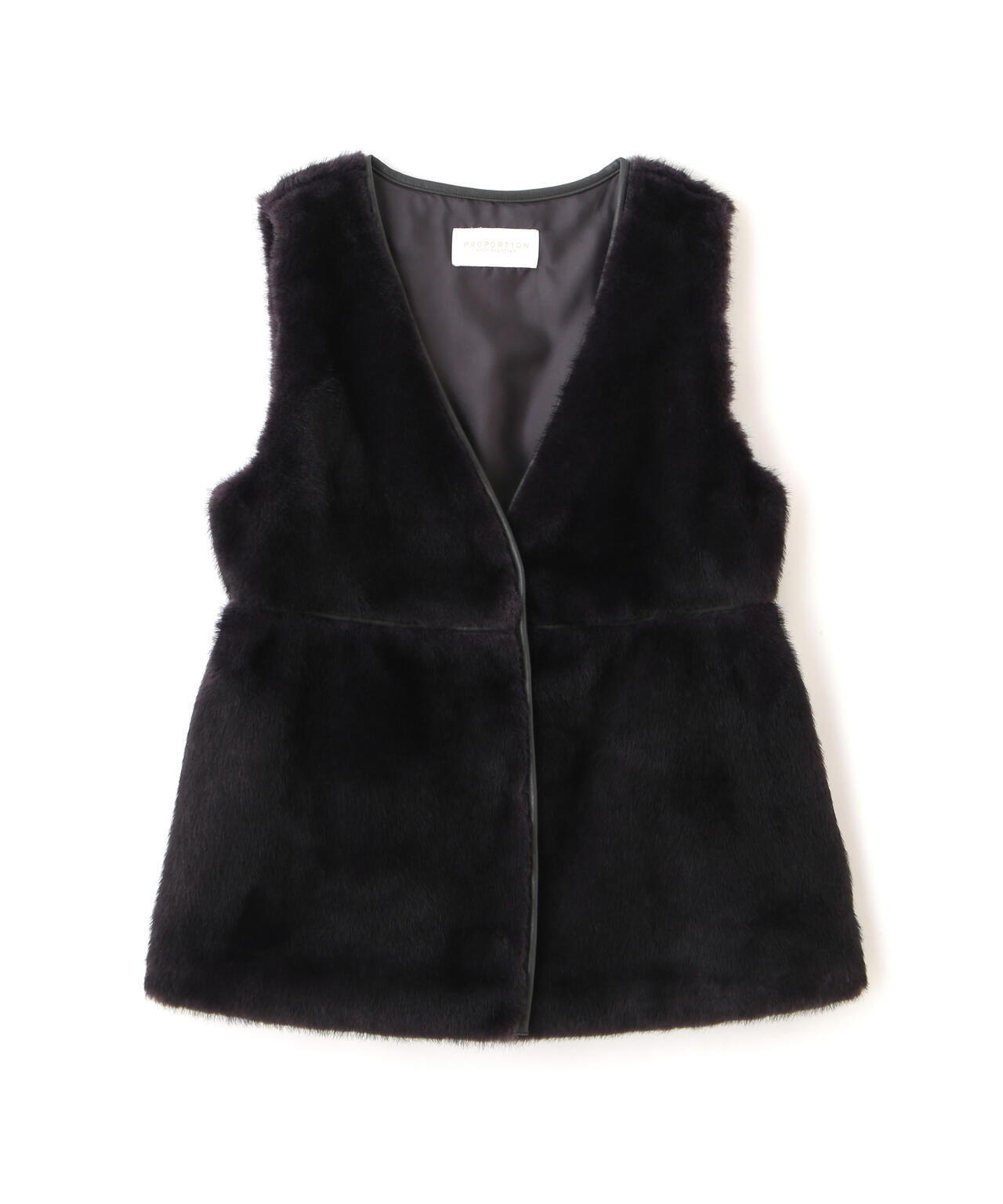 フェイクファーペプラムジレ