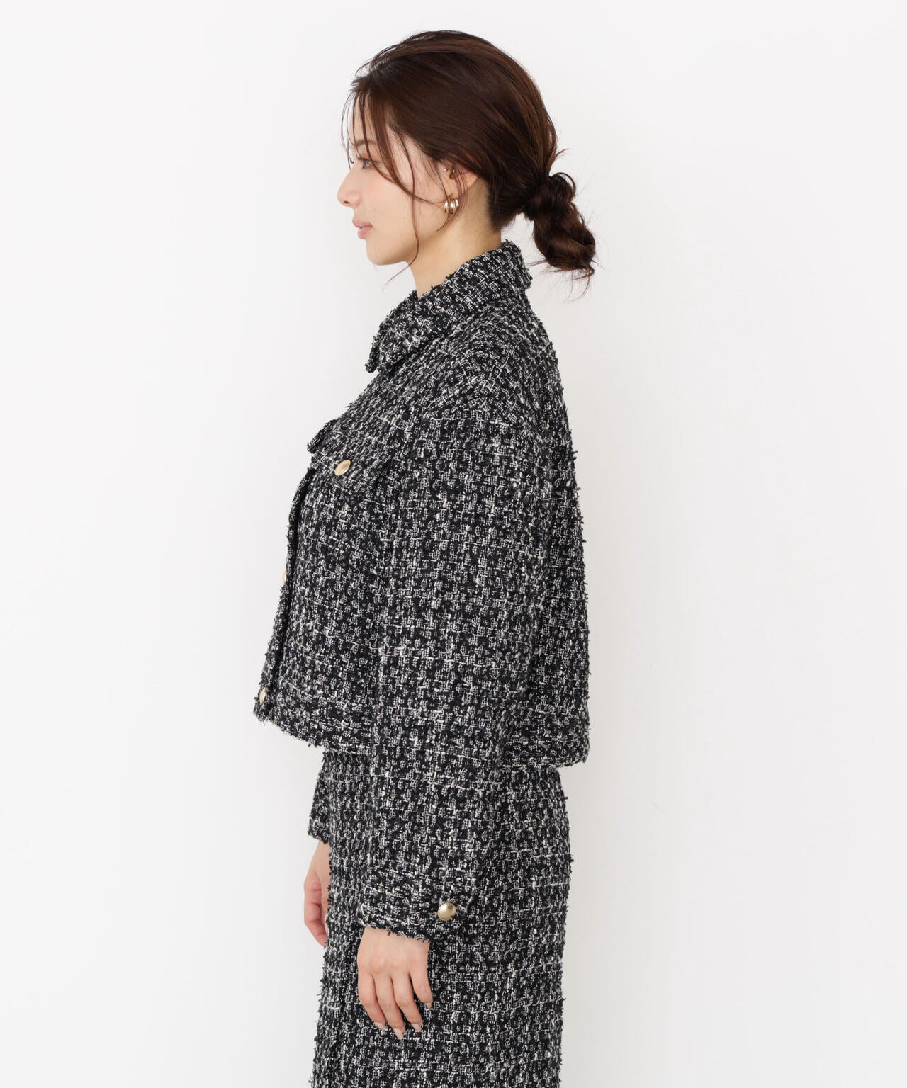 【松川星さん着用】ラメツイードブルゾン