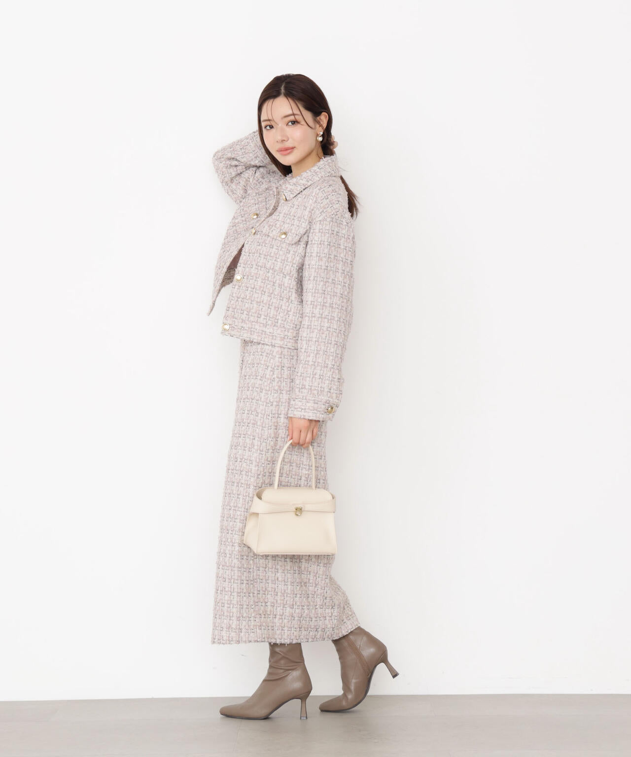 松川星さん着用】ラメツイードブルゾン | PROPORTION BODY DRESSING