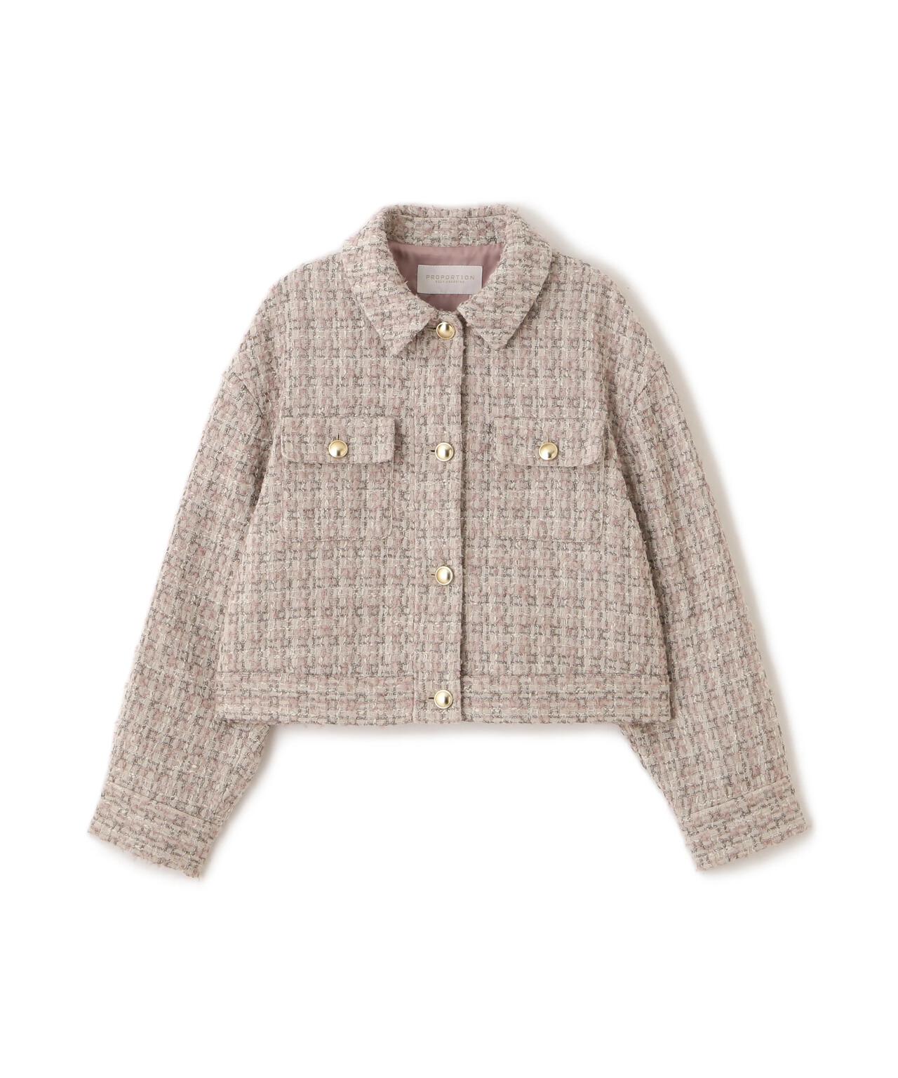 【松川星さん着用】ラメツイードブルゾン