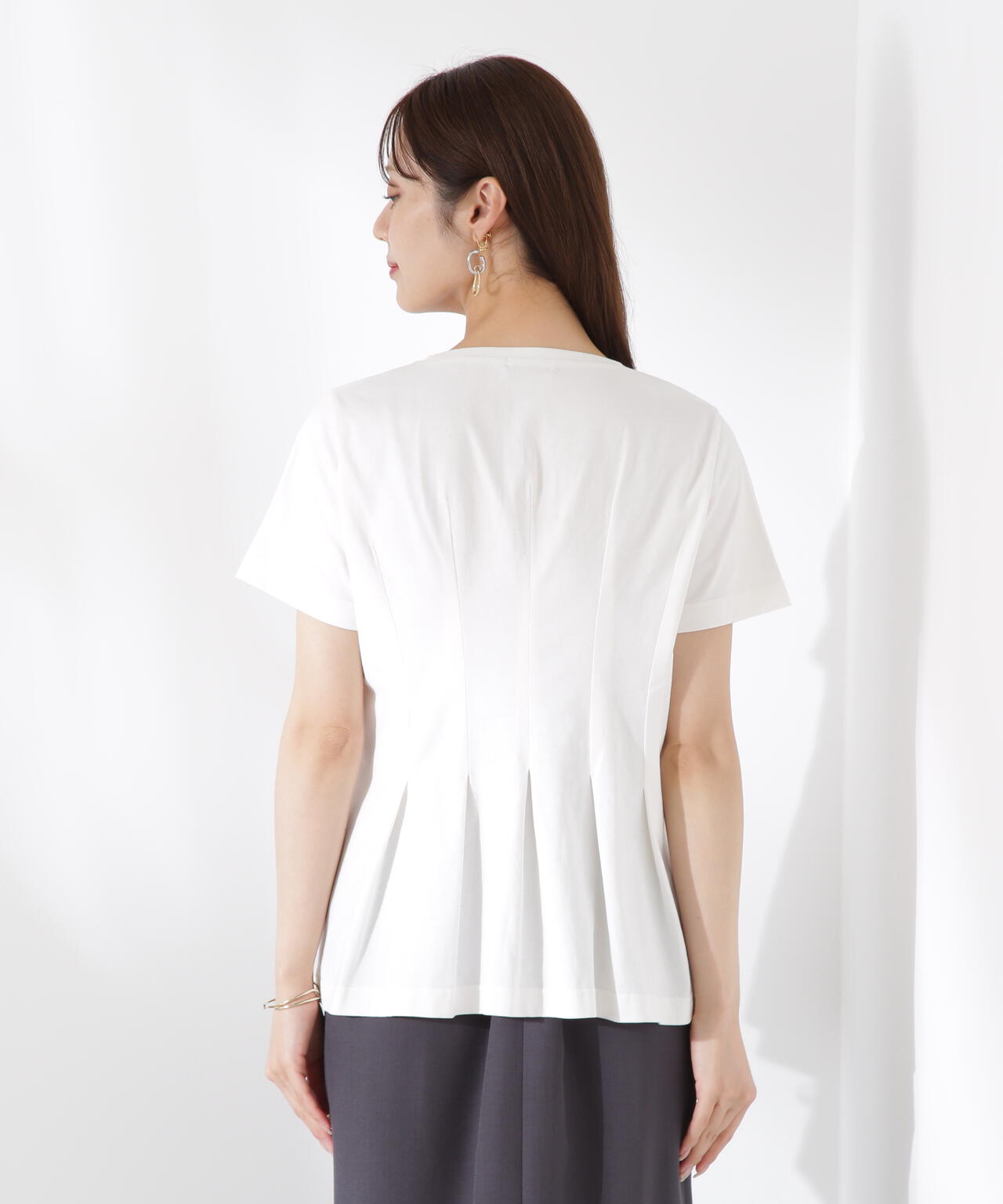 プロポーション ボディドレッシング PROPORTION BODY DRESSING セットアップ ニット カットソー 長袖 スカート 膝丈 タイト 1 赤 白 黒 デザインTシャツ | PROPORTION BODY DRESSING（プロポーションボディ