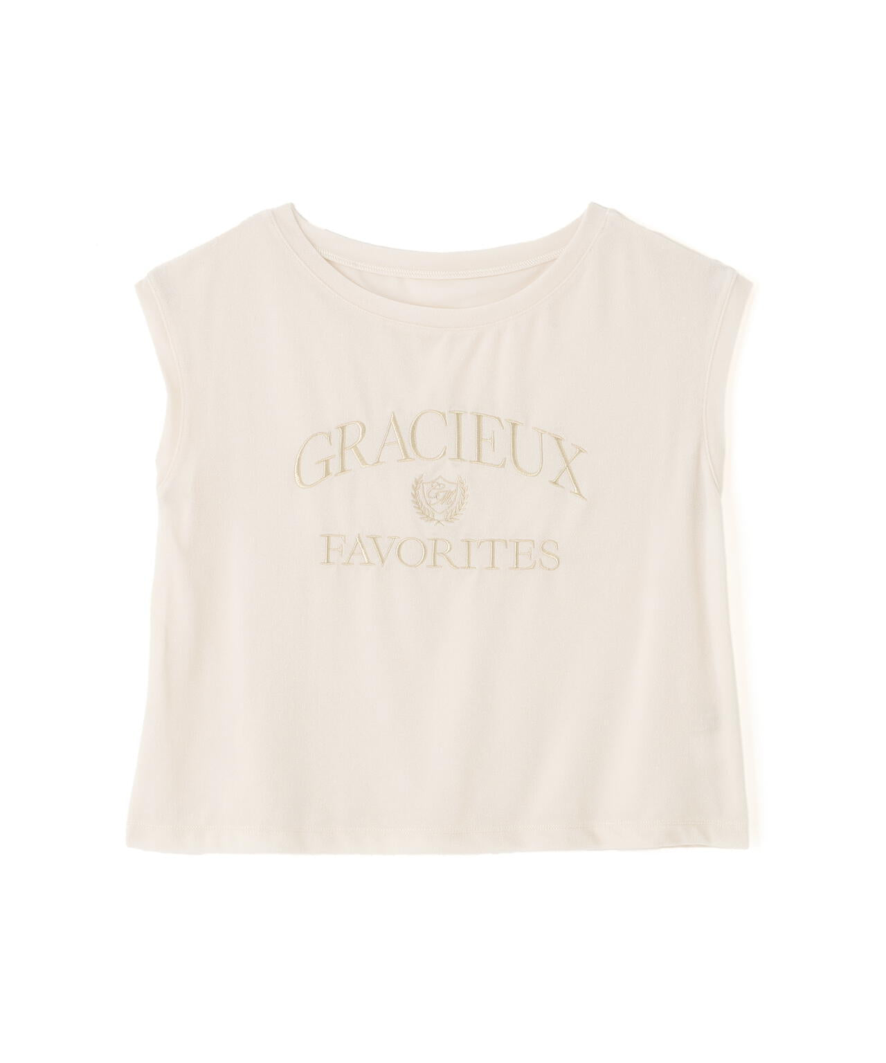 ＜ハンドウォッシャブル＞シアーベロア刺繍Tシャツ