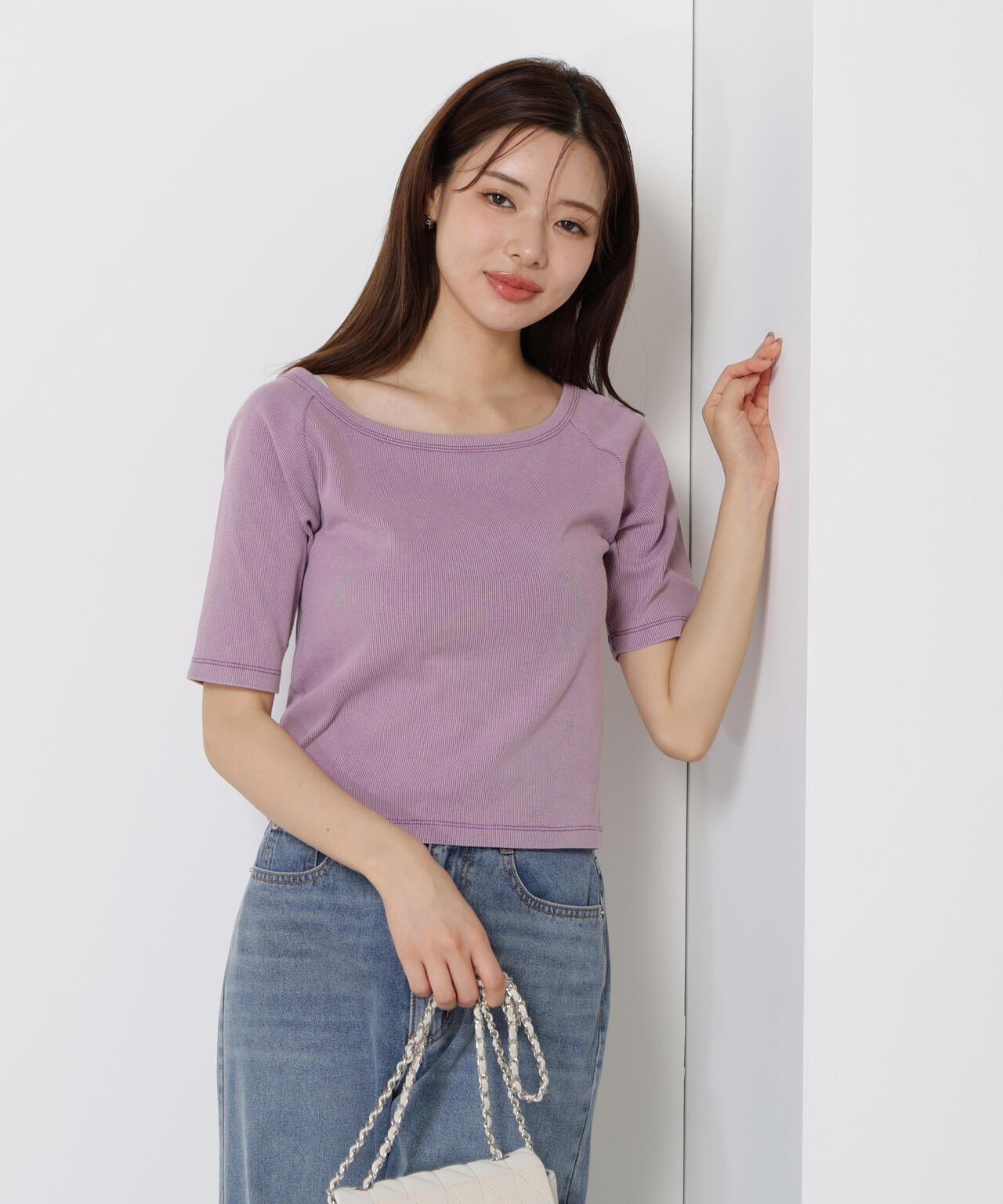 ピグメントリブカットソー