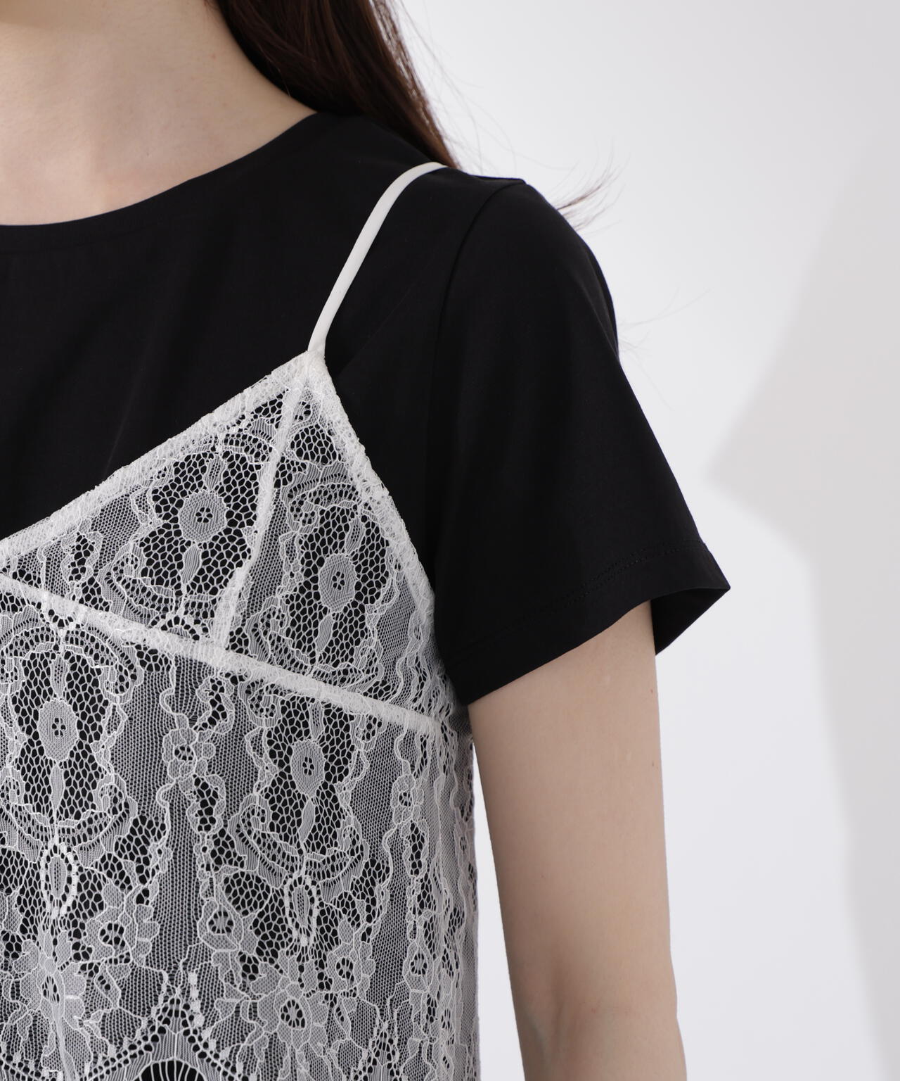 レースキャミセットカットソー