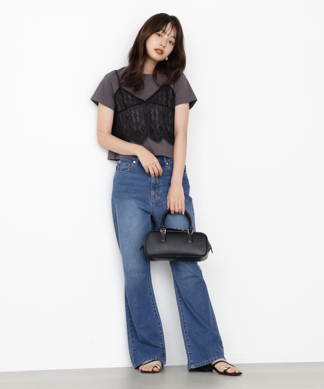 レースキャミセットカットソー