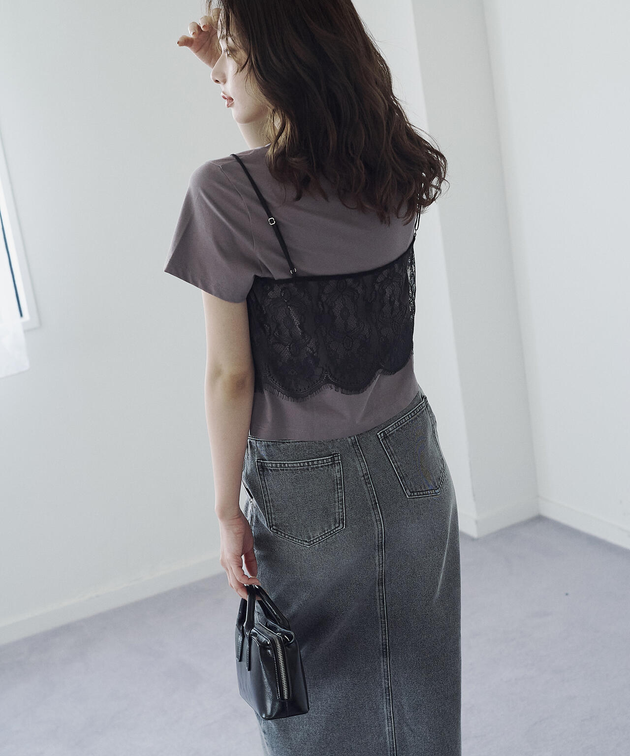 レースキャミセットカットソー