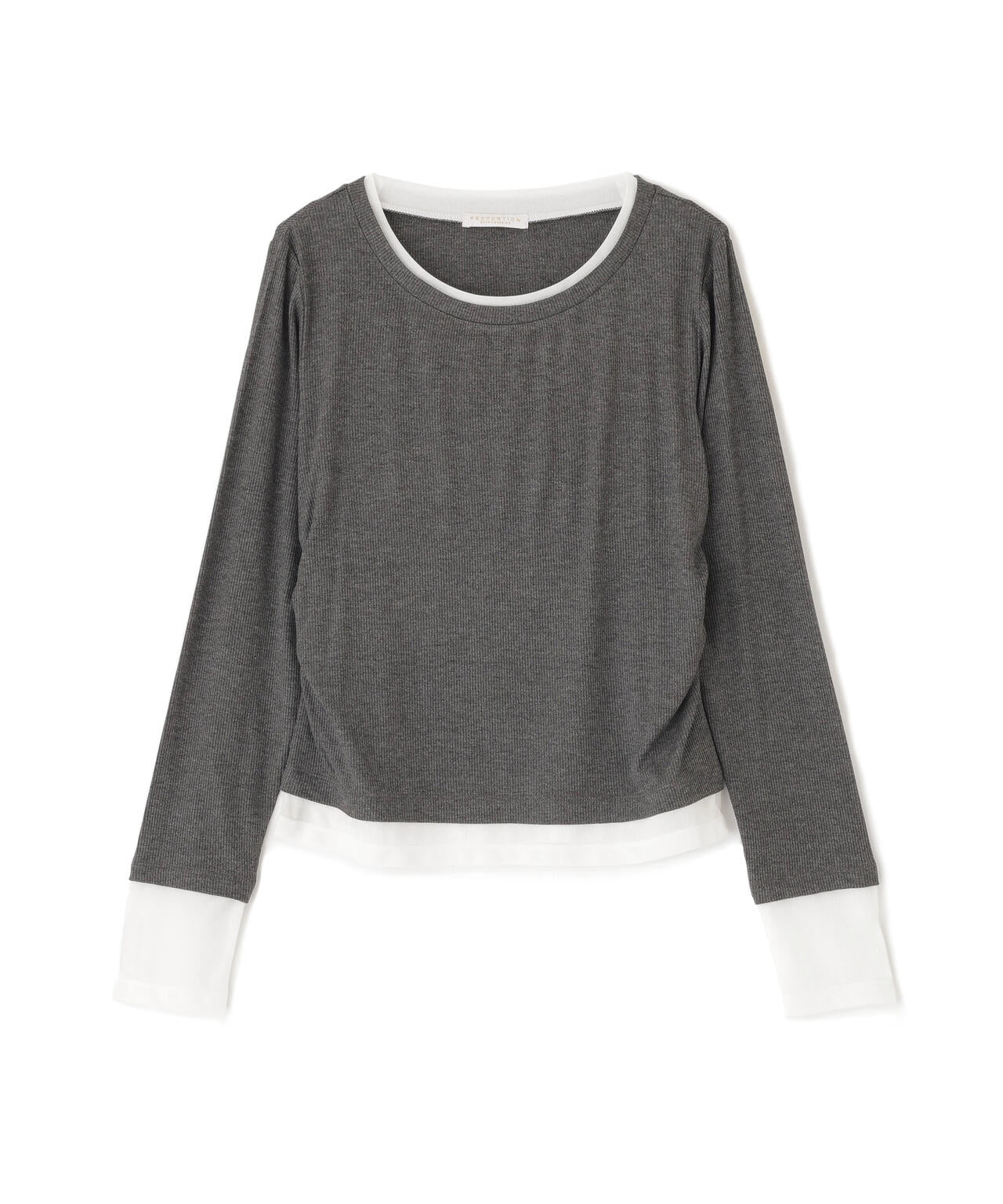 【松川星さん着用】＜ウォッシャブル＞レイヤード風テレコ