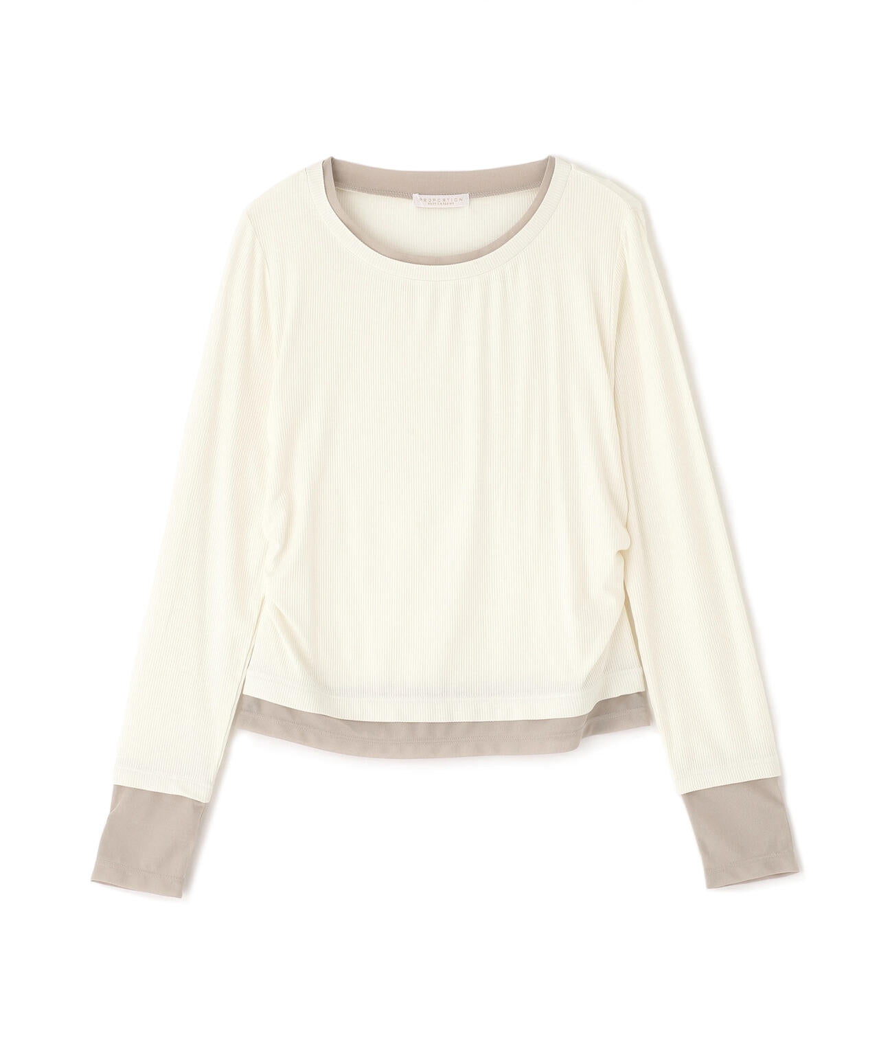 【松川星さん着用】＜ウォッシャブル＞レイヤード風テレコ