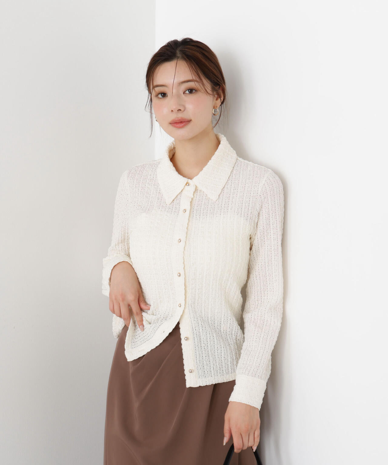 ハンドウォッシャブル＞アイレットレースシャツ | PROPORTION BODY