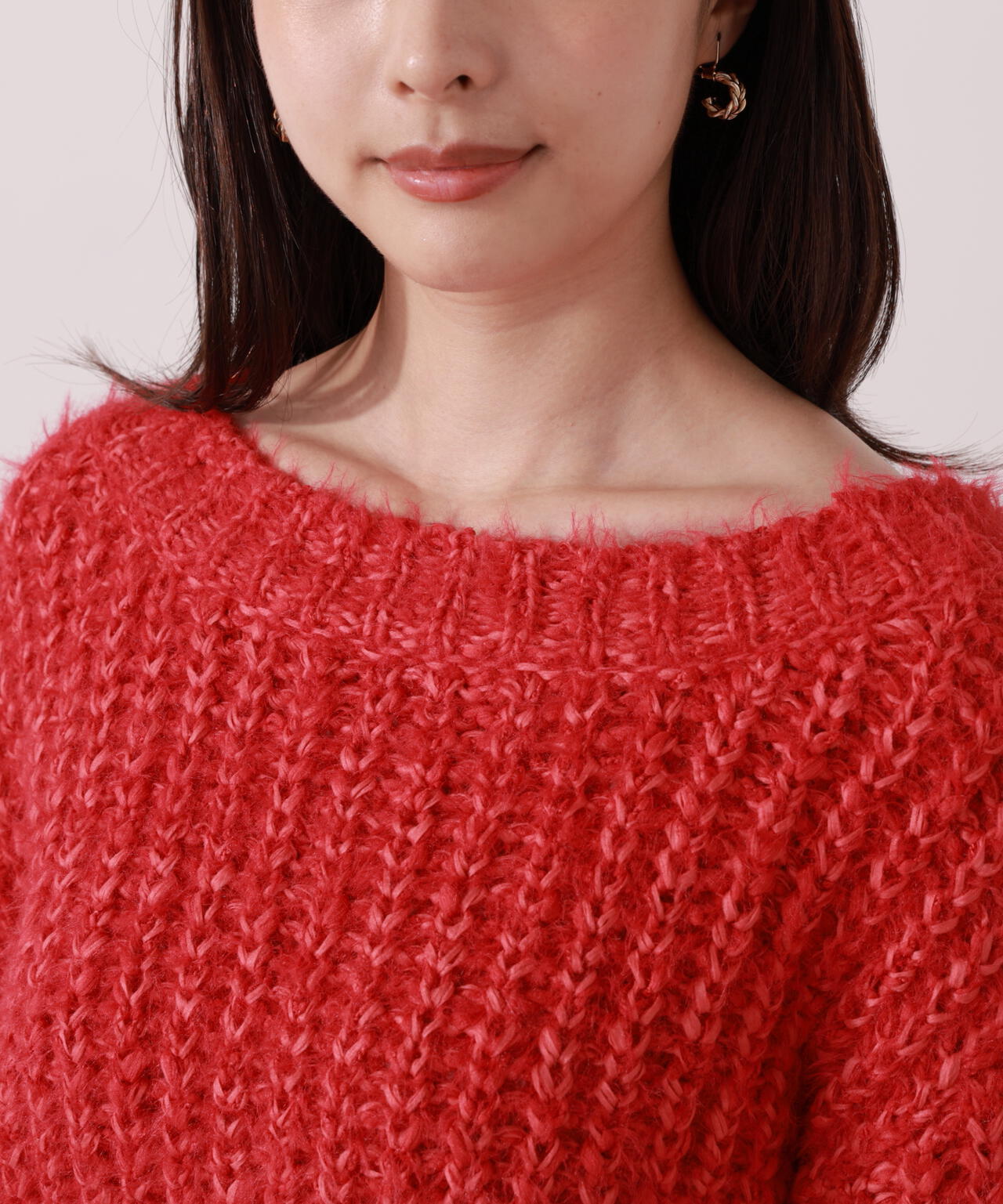 ローゲージざっくりニット