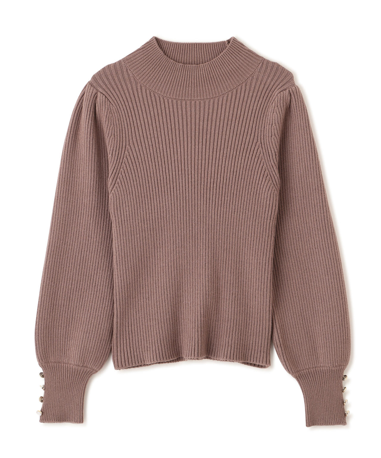 ＜ハンドウォッシャブル＞ハイネックボリュームスリーブニット