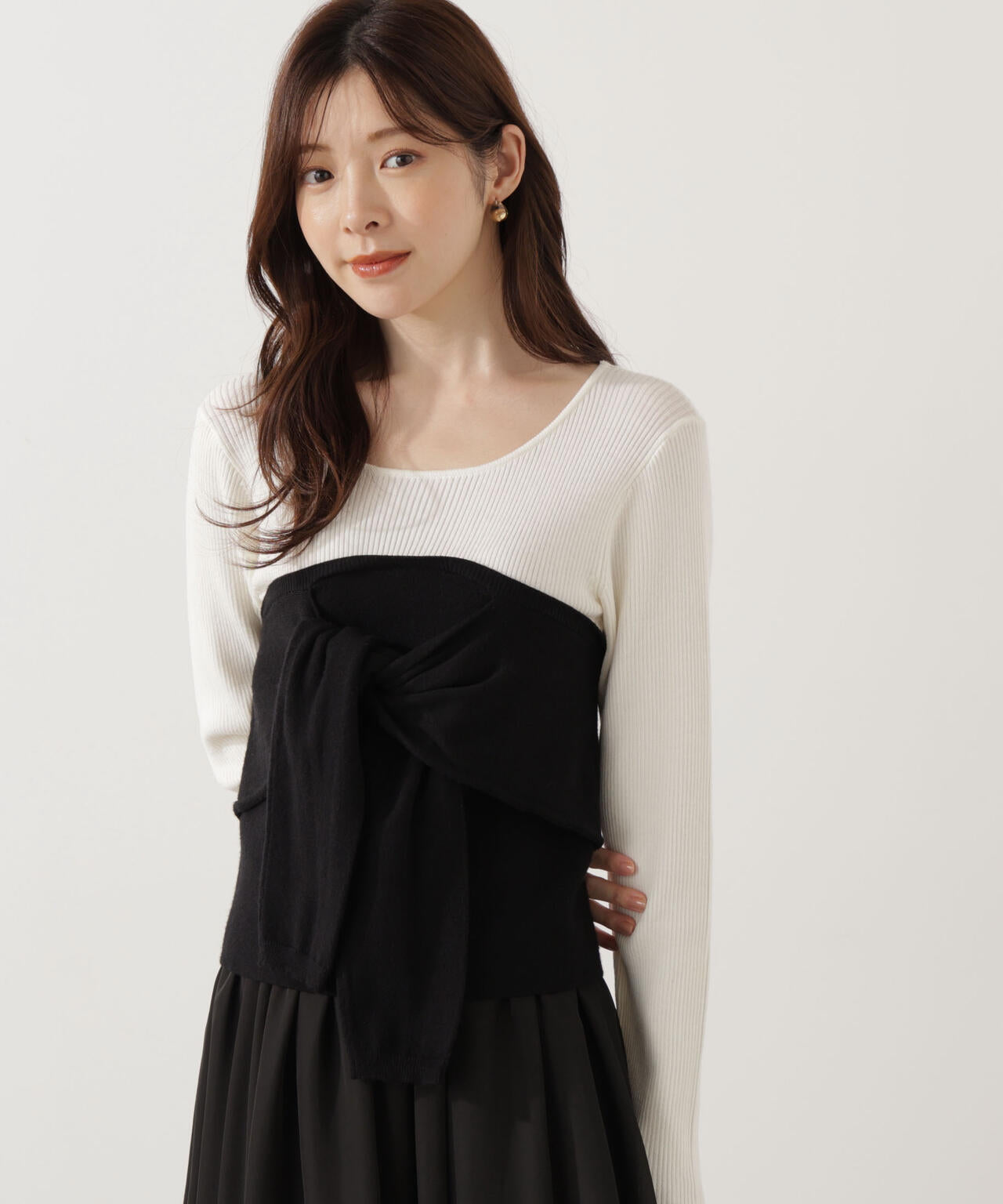 レイヤード風ニット | PROPORTION BODY DRESSING（プロポーション