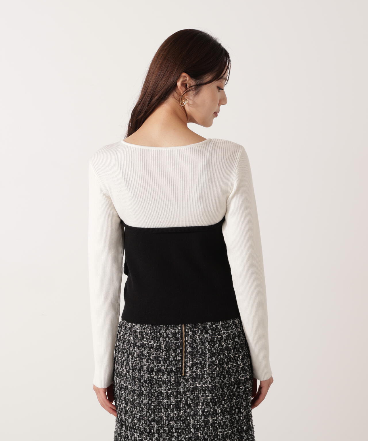 横顔 レイヤード風ニット | PROPORTION BODY DRESSING